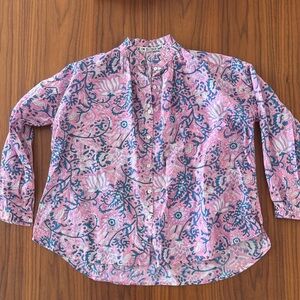 NWOT Alix Of Bohemia Floral Kiki Udaipur Button Front Blouse Top, One Size